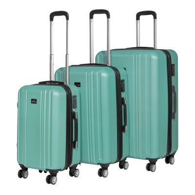 Sealey Dellonda Set 3-Piece Lightweight ABS Luggage Set with Integrated TSA Approved Combination Lock - Teal - DL126