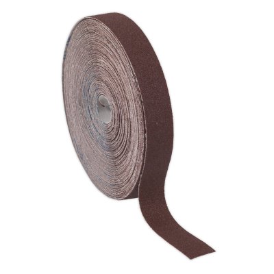 Sealey Emery Roll 120Grit 25mm x 50m - Brown