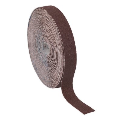 Sealey Emery Roll 80Grit 25mm x 50m - Brown