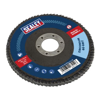 Sealey 115mm Zirconium Flap Disc 60Grit 22mm Bore