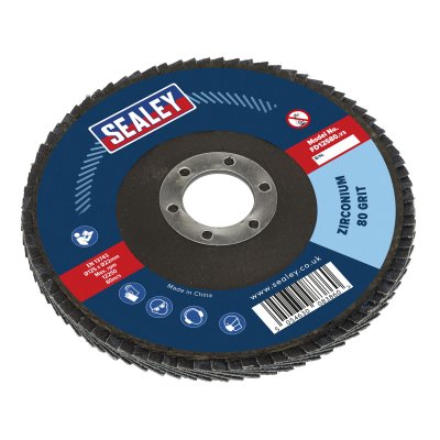 Sealey 125mm Zirconium Flap Disc 80Grit 22mm Bore