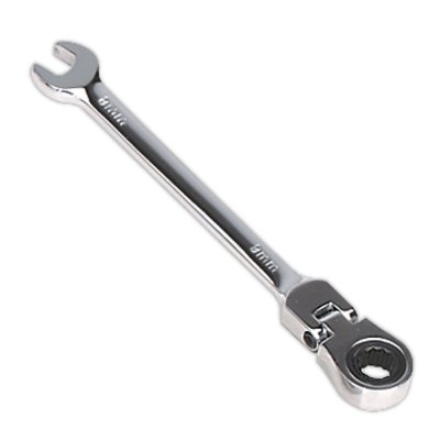 Sealey Premier Flexi-Head Ratchet Combination Spanner 8mm