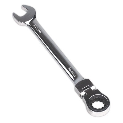 Sealey Flexi-Head Ratchet Combination Spanner 16mm