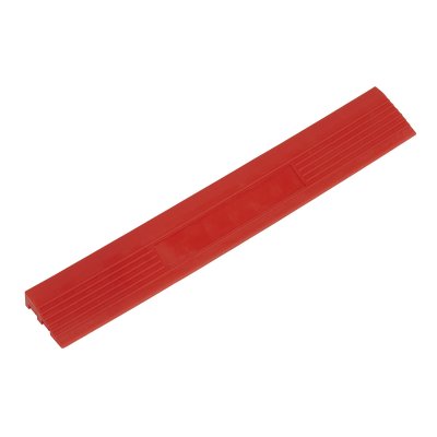 Sealey Polypropylene Floor Tile Edge 400 x 60mm, Red Male - Pack of 6