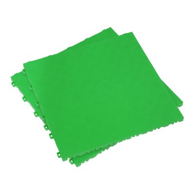 Sealey Polypropylene Floor Tile - Green Treadplate 400 x 400mm - Pack of 9