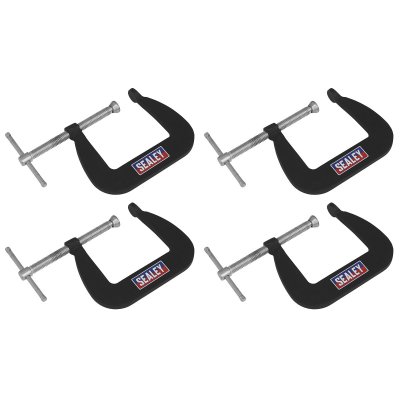 Sealey Junior C-Clamp Set 64mm x 64mm 4pc