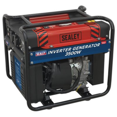 Sealey 3500W Inverter Generator 4-Stroke Engine 230V