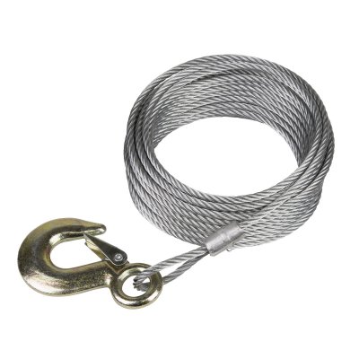 Sealey Winch Cable/Wire Rope with Forged Hook 5.1mm x 10m 810kg Breaking Strength