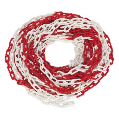 Sealey Plastic Chain 25m x 6mm - Red/White