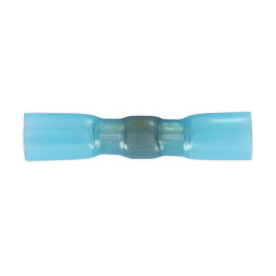 Sealey Heat Shrink Butt Connector with Crimp & Solder, Blue - Pack of 25