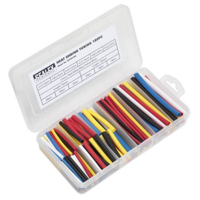 Sealey Heat Shrink Tubing Assortment 50 & 100mm 180pc - Mixed Colours