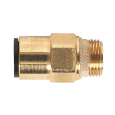 Sealey John Guest Speedfit Brass SuperThread Straight Adaptor 12mm x 3/8