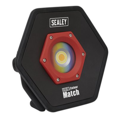 Sealey Rechargeable Floodlight 20W COB LED Lithium-ion Colour Match CRI 96