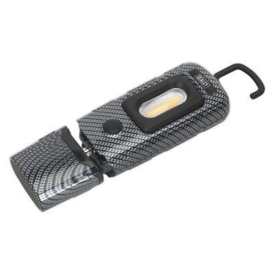 Sealey Rechargeable 360 Inspection Light 3W COB & 1W SMD LED - Carbon Fibre Effect