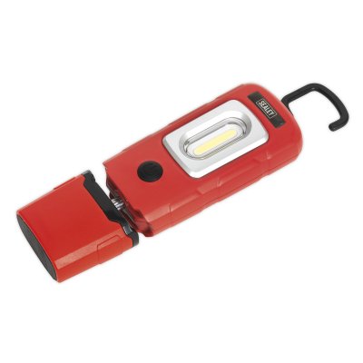 Sealey Rechargeable 360 Inspection Light 3W COB & 1W SMD LED - Red