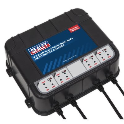 Sealey 6/12V 4 Bank Auto Maintenance Charger 8A (4 x 2A)