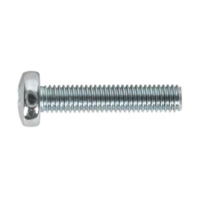 Sealey Zinc Plated Pan Head Pozi Machine Screw M5 x 25mm, DIN 7985Z - Pack of 50