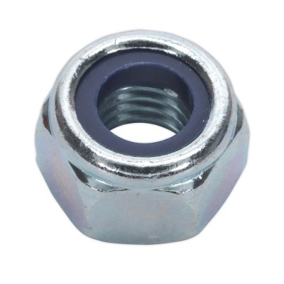 Sealey Zinc Plated Nylon Locknut M10, DIN 982 - Pack of 100