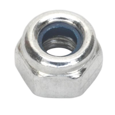 Sealey Zinc Plated Nylon Locknut M4, DIN 982 - Pack of 100