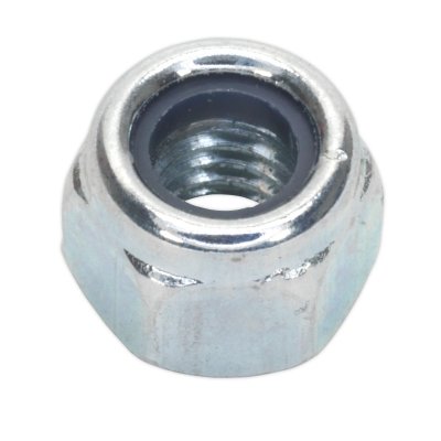 Sealey Zinc Plated Nylon Locknut M6, DIN 982 - Pack of 100