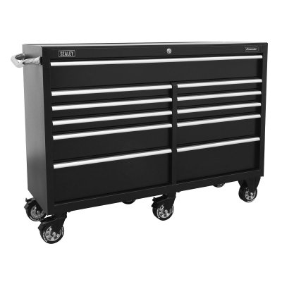 Sealey Premier Heavy-Duty Extra-Wide Rollcab 11 Drawer 1430mm - Black