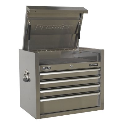 Sealey Premier Heavy-Duty Topchest 4 Drawer 675mm - Stainless Steel