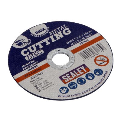 Sealey 100 x 1.6mm Cutting Disc 16mm Bore