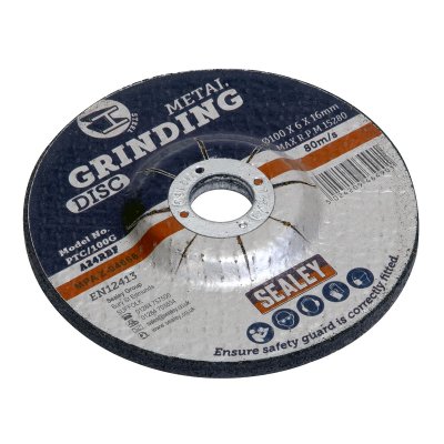 Sealey 100 x 6mm Grinding Disc 16mm Bore