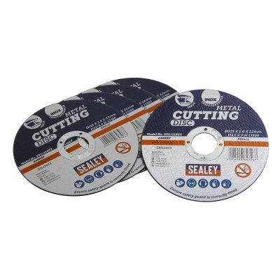 Sealey 115 x 1.6mm Cutting Disc 22mm Bore - Pack of 5