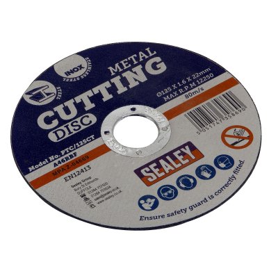 Sealey 125 x 1.6mm Cutting Disc 22mm Bore