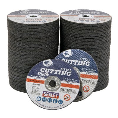 Sealey Cutting Disc Pack of 100 75 x 2mm 10mm Bore