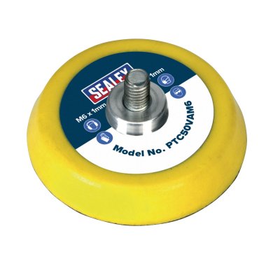 Sealey 50mm Hook-and-Loop Backing Pad M6 x 1mm