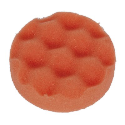 Sealey Hook-and-Loop Buffing & Polishing Foam Head 80 x 25mm - Orange/Firm