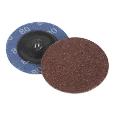 Sealey 50mm Quick Change Sanding Disc 80Grit - Pack of 10