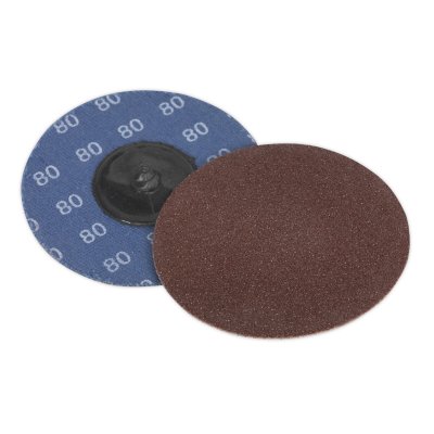 Sealey 75mm Quick Change Sanding Disc 80Grit - Pack of 10