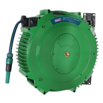 Sealey Retractable Water Hose Reel 18m 12mm ID PVC Hose