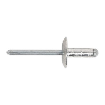 Sealey Aluminium Multi-Grip Large Flange Rivet 4.8 x 13mm - Pack of 200