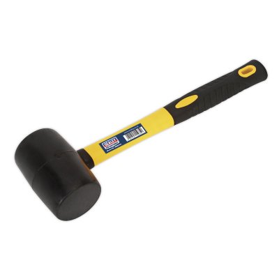 Sealey Premier Rubber Mallet with Fibreglass Shaft 1lb