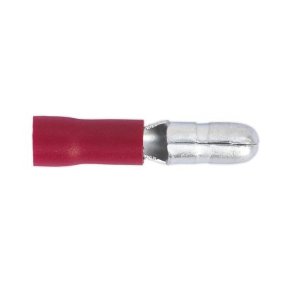 Sealey Male Bullet Terminal 4mm, Red - Pack of 100