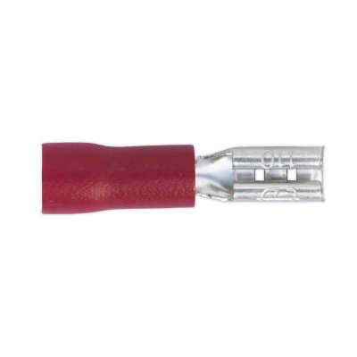 Sealey Push-On Female Terminal 2.8mm, Red - Pack of 100