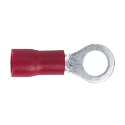 Sealey Easy-Entry Ring Terminal 5.3mm (2BA), Red - Pack of 100