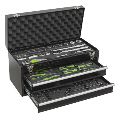 Sealey Siegen Tool Kit 90pc with 2 Drawer Portable Tool Chest