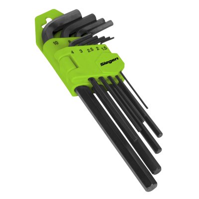 Sealey Siegen Long Hex Key Set 9pc