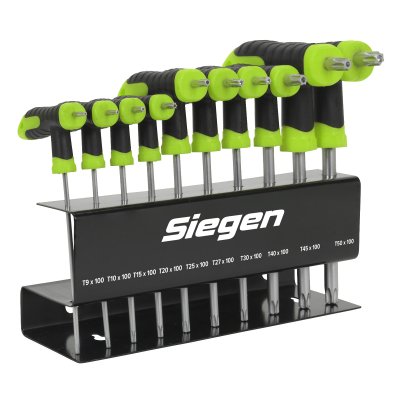 Sealey Siegen T-Handle TRX-Star* Key Set 10pc