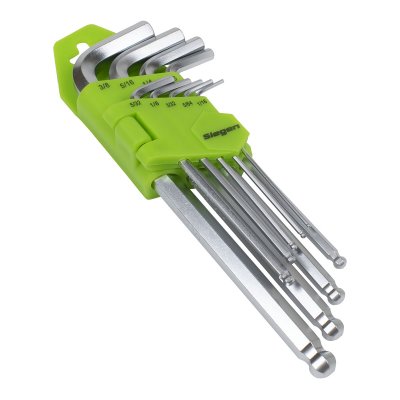 Sealey Siegen Imperial Long Ball-End Hex Key Set 9pc