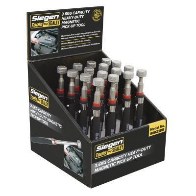 Sealey Siegen Heavy-Duty Magnetic Pick-Up Tool 3.6kg Capacity - Display Box of 16