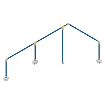 Sealey SharkBite 18m 3-Drop Air Supply System Kit