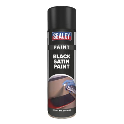 Sealey Satin Paint 500ml - Black