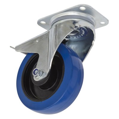 Sealey 160mm Castor Wheel with Swivel Plate & Total Lock