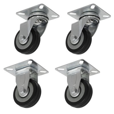 Sealey 50mm Castor Wheel Combo with Fixed & Swivel Plate 4pc